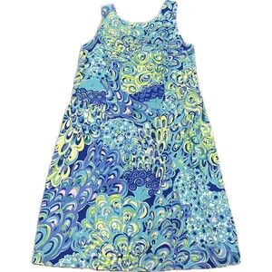 Lilly Pulitzer Cathy Shift Dress in Sea Blue Lilly’s Lagoon Peacock
